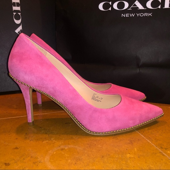 NIB - Coach Waverly Suede Bead Chain Pump - Picture 5 of 6